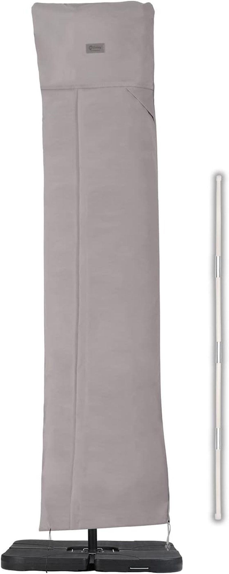 Sekey Napernyő Védőhuzat - Szakadásálló Poliészter, Szürke, 260 x 65 cm, Cipzáras Zárással, Kerti Bútor Védelem
