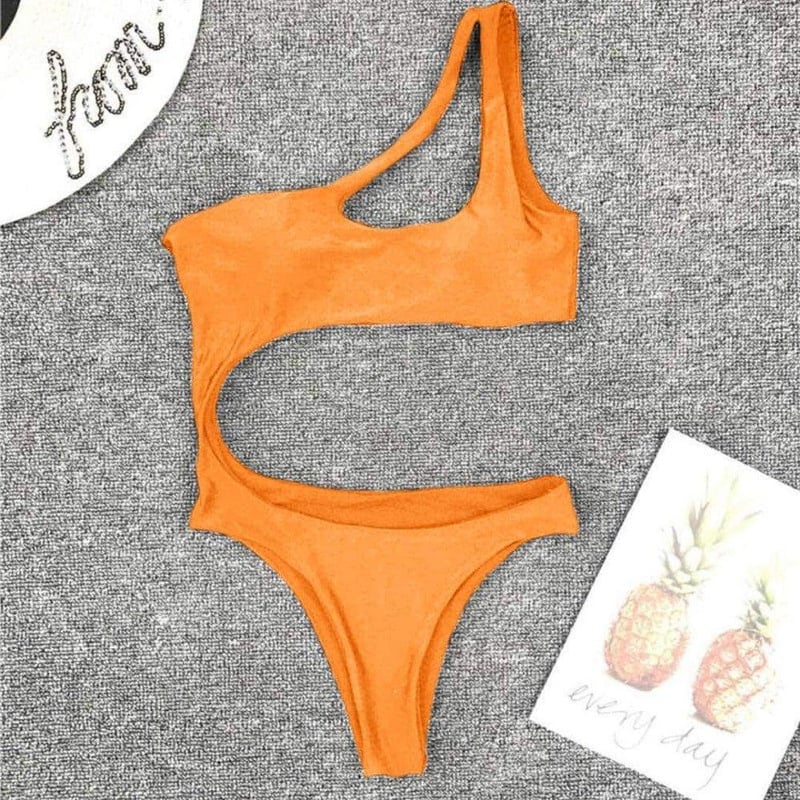 Ducomi Joy Monovállú Push Up Bikini Fürdőruha Brazil Alsóval, M-es