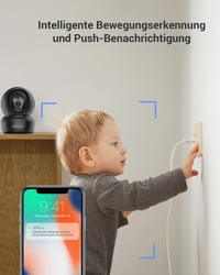 EZVIZ C6N 1080p WiFi IP Kamera - Beltéri Biztonsági Kamera Kétirányú Hanggal, Mozgásérzékeléssel, Éjjellátóval Kisállat és Baba Figyeléshez, 3