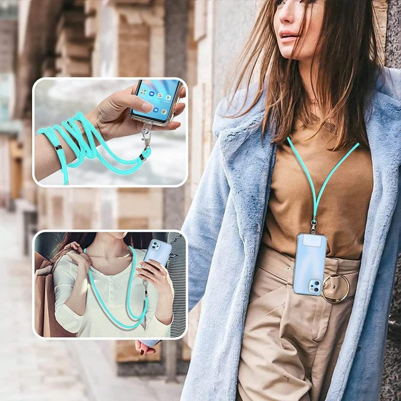UMIDIGI A13 Zöld Szilikon Tok Nyakpánttal és Képernyővédővel