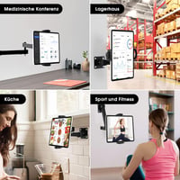 Laetass 360°-ban forgatható, kihúzható fali tablet tartó 4-13" készülékekhez 6