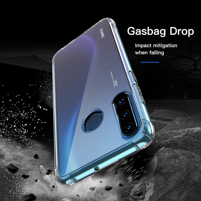 Huawei P30 Lite átlátszó, vékony TPU tok - Uluck sárgulás-gátló védőtok