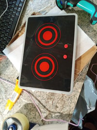 SEWACC Detská keramická varná doska na hranie – 2-platničkový kuchynský doplnok so svetelnými a zvukovými efektmi, 28x20 cm, čierna 2