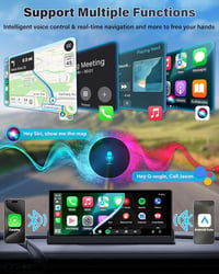 Stable Holder 10,26 hüvelykes vezeték nélküli CarPlay kijelző tolatókamerával - Android autós monitor, valós idejű navigáció, hangvezérlés,  4