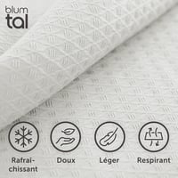 Blumtal Bambuszrost Hűsítő Takaró 150x200cm - Oeko-TEX Tanúsított Légáteresztő Nyári Pléd - Szürke Ágytakaró Kanapéra 3