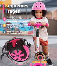 Gyerek kerékpársisak DIY matricákkal - CE tanúsított, többfunkciós védősisak 4