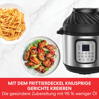 Instant Pot Duo Crisp 11-in-1 Elektromos Multifunkciós Főzőedény 5,7L - Kukta, Airfryer, Lassú Főző, Gőzölő, Aszaló, Grillező és Sütő Funkci 3