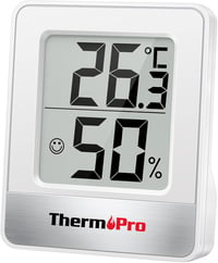 ThermoPro TP49 Digitális Mini Termo-Higrométer - Beltéri Hőmérséklet és Páratartalom Mérő Szobai Klímajelzővel, Fehér 1