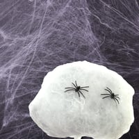 Óriás Halloween Pókháló Szett - 4 Fekete Háló és 2 Rémisztő Pók 8