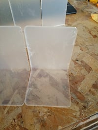 JJWUYUE Suporturi de carte din acril, 6 bucăți, transparente, antiderapante, pentru rafturi, birou, școală, acasă, bibliotecă 2