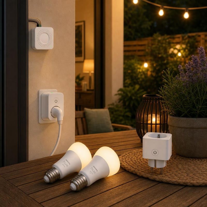 Smart Lighting Starter paket: Matter pametni prekidač + 2x E27 pametna žarulja + pametna utičnica