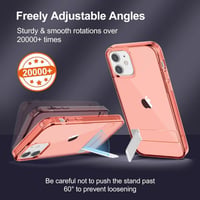 Apple iPhone 12 Mini Rózsaarany Áttetsző Szilikon Tok Állvánnyal 5