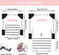 NIUXX Mosógép Szárítógép Köztes Keret Állvány Állítható 53-68cm Törölközőtartóval - Plastic connecting frame - the drawer 2