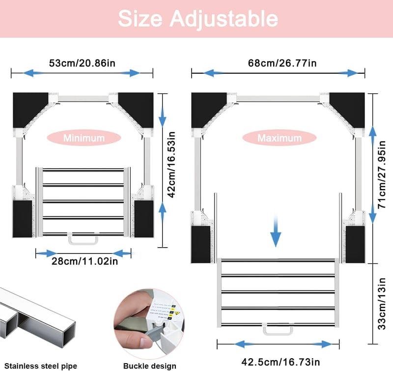 NIUXX Mosógép Szárítógép Köztes Keret Állvány Állítható 53-68cm Törölközőtartóval - Plastic connecting frame - the drawer