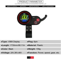 Benefischl E-roller és E-bike vezérlő 36/48V 500/750W LCD kijelzővel 4