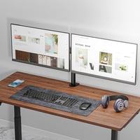 WALI Kettős Monitortartó Állvány - Állítható, 27"-ig, 10kg Teherbírás, 360° Forgatható, Dönthető, Asztali Rögzítés, Fekete (WL-M002) 7