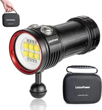LetonPower L24 Búvárlámpa 12000 Lumen Fényerővel - 100m Vízálló Víz Alatti Zseblámpa Videó Világítás USB-C Töltéssel Professzionális Víz Ala 1