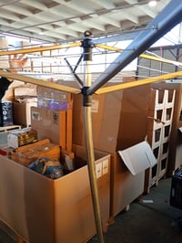 Uscător de rufe exterior Brabantia Lift-O-Matic, 60 m lungime fir, 295 cm — defect, funcționează parțial: stâlp de susținere îndoit (stare: vezi a 2-a poză) 2