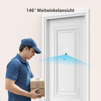 EZVIZ CP2 WiFi Ajtókémlelő 4,3" Színes Kijelzővel - 2MP Vezeték Nélküli Videós Kaputelefon 146° Látószöggel, 2200 mAh Akkumulátorral, Időjár 3
