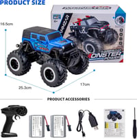 ACAMMZAR Kétéltű Távirányítós Autó Akksis- 2.4GHz 4WD 360° Forgás, Vízálló Monster Truck, 2 Akkumulátorral, Terepjáró RC Jármű  6