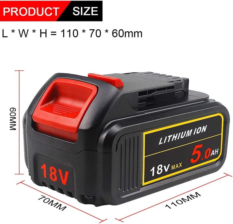 DeWalt 18V 5.0Ah Li-ion akkumulátor csomag - 2db, kompatibilis XR szerszámokkal