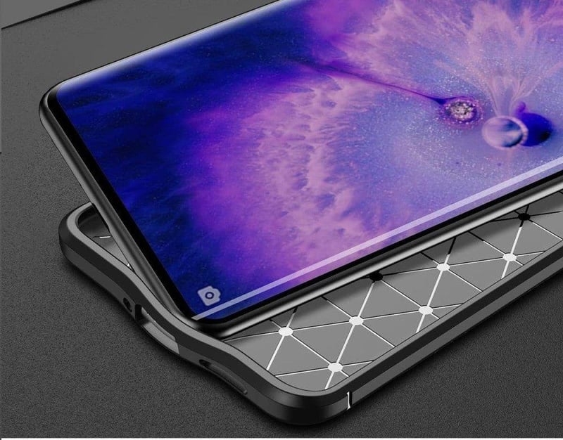 OPPO Find X5 karbon mintás védőtok - CruzerLite fekete ütésálló tok