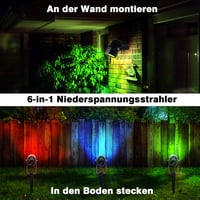 beek RGB Kerti Lámpa Szett 6db - Távirányítós LED Spotlámpa Földbe Szúrható Tüskével, IP65 Vízálló Kültéri Világítás Kerthez, Fákhoz, Partik 6