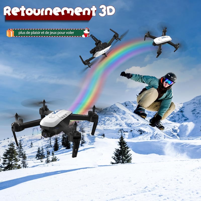 Wipkviey T6 Drón 1080P HD Kamerával - Könnyű, 100g-os WiFi Quadkopter, Fehér Színben, Beépített Akkumulátorral, MP4/MOV Videórögzítés