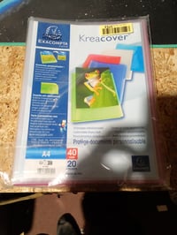 Dosar de prezentare Exacompta KreaCover 5729E, A4, 20 folii cristal, 40 de pagini vizibile, 5 culori asortate, set 4 bucăți 4