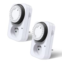 Extrastar MecaProg 3500W Elektromos Időzítő - 15 Perces Programozható Mechanikus Kapcsolóóra Beltéri Használatra, Fehér 1