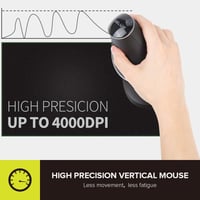DELUX M618PD Ergonomikus Vezeték Nélküli Egér, Függőleges, Csendes Kattintás, 4000 DPI, Bluetooth/2.4G 6