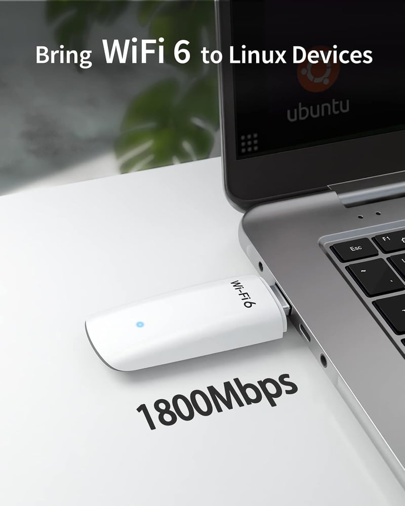 BrosTrend AX1800 WiFi 6 USB adapter Linux rendszerekhez és Windows 11/10-hez