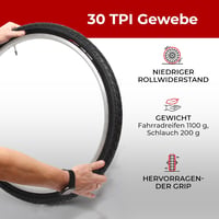 Fincci 26 x 1.95 Slick Kerékpár Gumi Szett Schräder Szelepes Belsőkkel, 3mm Defektvédelemmel - Városi, Országúti, MTB és Hibrid Biciklikhez 7