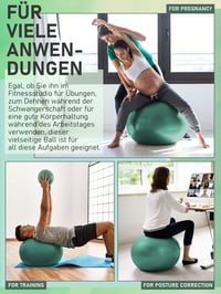 PhysKcal Fitness Labda Szett - 55 cm Tornalabda és 23 cm Pilates Labda, Csúszásgátló Ülőlabda, Egyensúlyozó Labda Jógához, Otthoni Edzéshez, 5