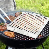 OnlyFire füstölő grillserpenyő vízadagolóval, gáz- és faszenes grillhez 8