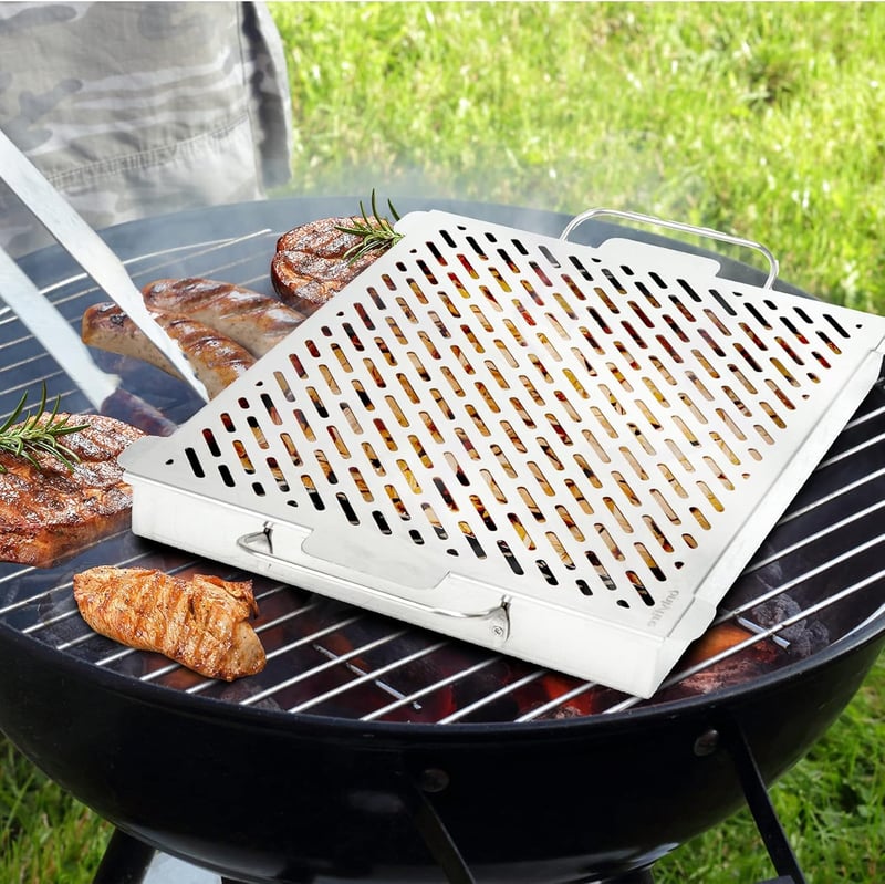 OnlyFire füstölő grillserpenyő vízadagolóval, gáz- és faszenes grillhez