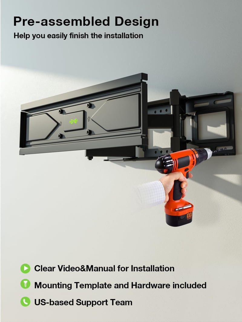 USX-MOUNT dönthető, forgatható TV fali tartó 32-70" LED, OLED, plazma TV-hez, 50kg-ig