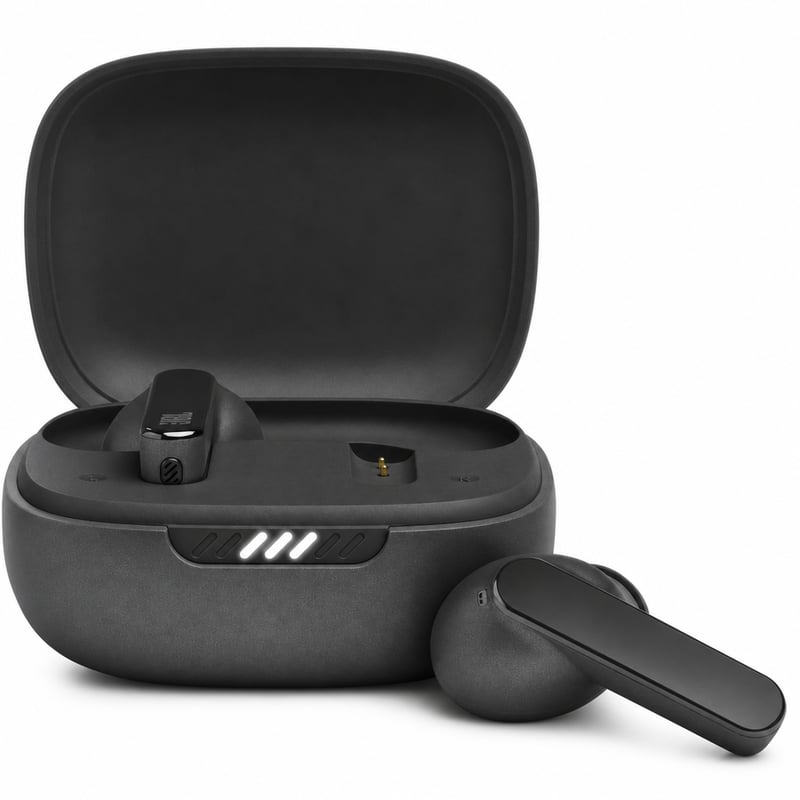 Bezdrôtové slúchadlá JBL Live Pro 2 TWS — chybné, čiastočne funkčné: Pravé slúchadlo hrá tichšie (stav: pozri 2. obrázok)