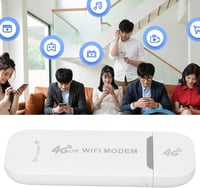 4G LTE USB WiFi modem, hordozható hotspot 10 felhasználónak, SIM-foglalattal 2