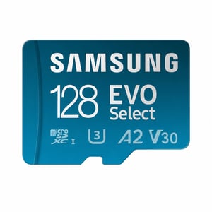Card microSD Samsung EVO Select (2024) 128 GB, UHS-I U3, 4K UHD, viteză de citire 160 MB/s — fără adaptor SD (stare: vezi a 2-a poză)