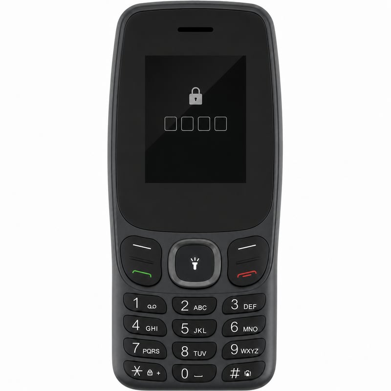 Mobilný telefón Logicom Posh 405 4G, voľný na všetky siete, Dual SIM, 1,77" displej — chybný, na náhradné diely: vyžaduje PIN kód (stav: viď 2. obrázok)
