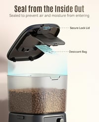 oneisall 3,5L Automata Macskaeledel Adagoló Időzítővel, 1-6 Adag/Nap, Macskák és Kutyák Számára 4