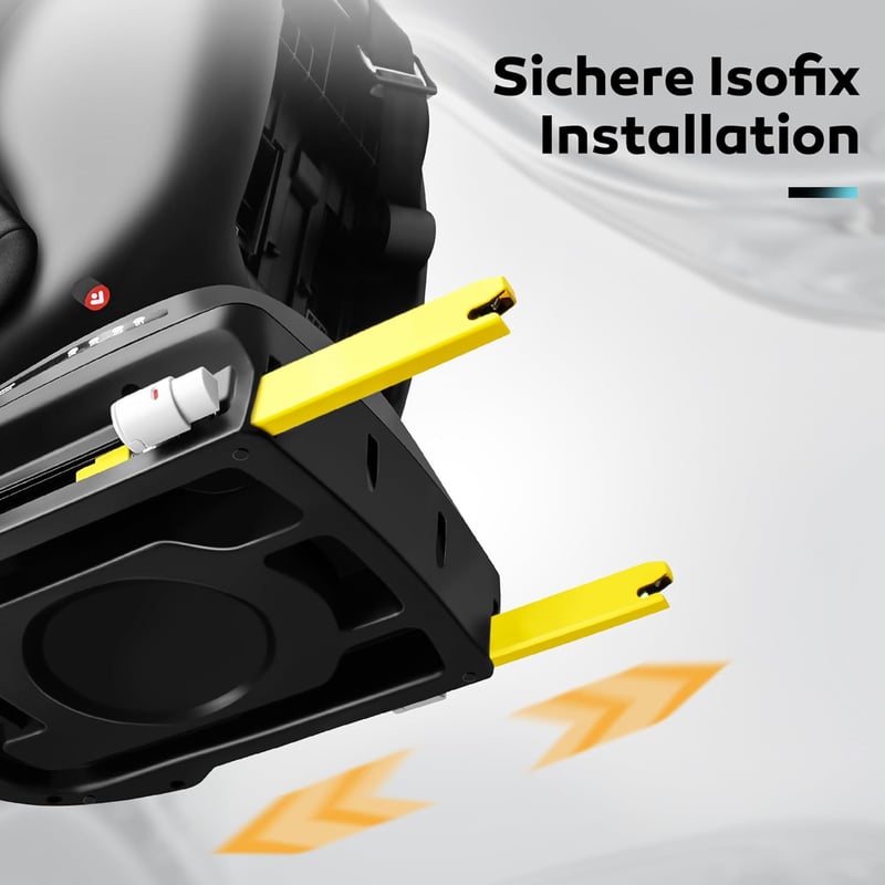 LETTAS 360° Forgatható I-Size Gyerekülés 40-150 cm, 0-36 kg, ISOFIX Rögzítéssel, ECE R129 Szabvány, 0-12 Éves Korig, 5-Pontos Biztonsági Öv,