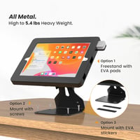 Beelta BSC401T Tablet Állvány iPad 10.2" (7-8-9 Gen) Kompatibilis - Forgatható, Zárható Fém Asztali Tartó POS Rendszerekhez, Fekete 9