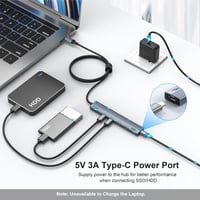 Aceele USB 3.0 Hub 4 portos, MacBook/iMac/Windows laptop kompatibilis, 1,2m kábel 5