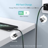 SYNCWIRE USB-C Lightning kábel 1m MFi iPhone 12/11/XS/XR MacBook iPad fekete 2
