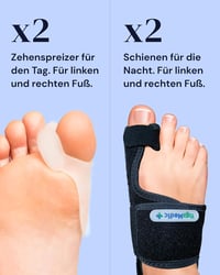 YOGAMEDIC Hallux Valgus korrekciós sín és lábujjelválasztó szett - Univerzális méret, BPA-mentes 3