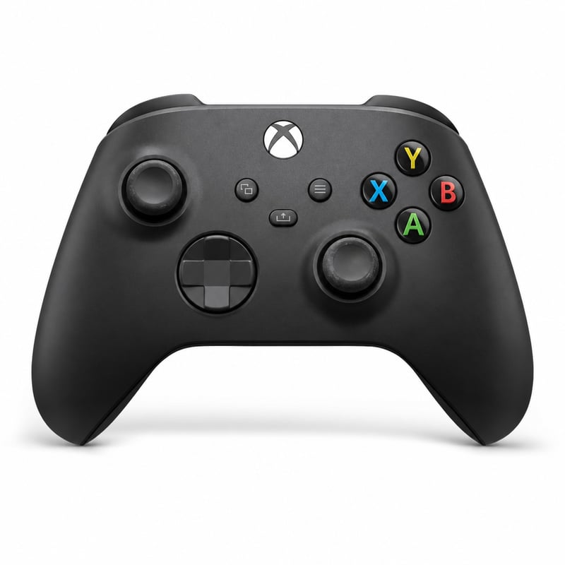 Xbox Wireless Controller vezeték nélküli gamepad Carbon Black — hibás, részben működik: jobb joystick driftel (állapot: lásd a 2. képet)