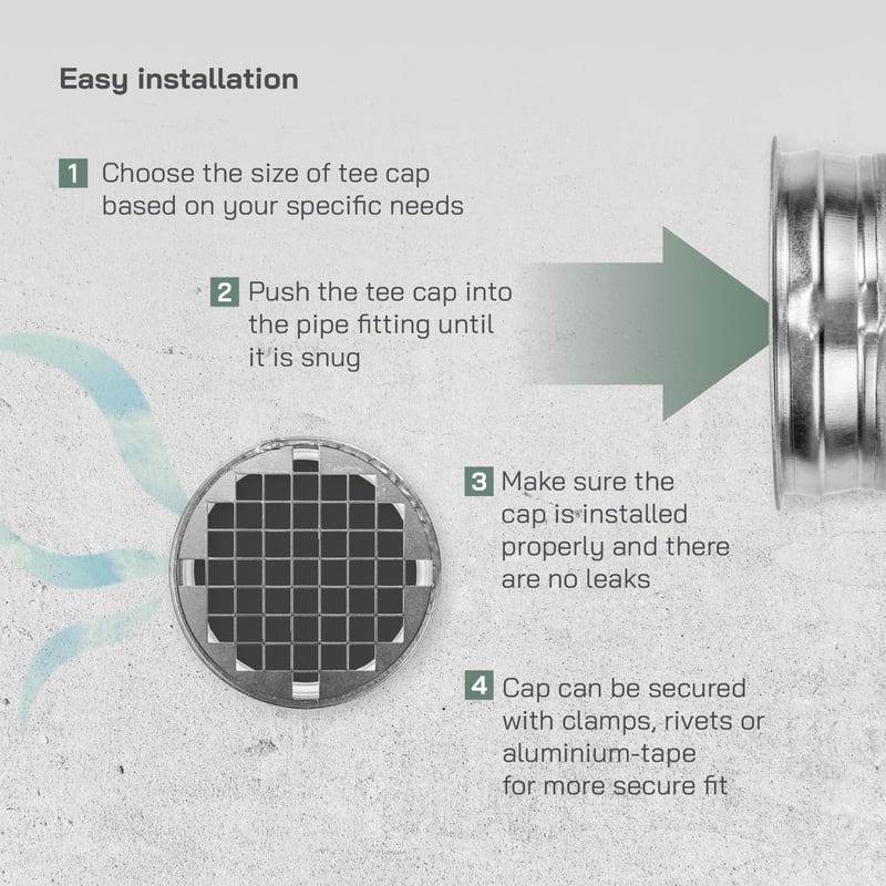 Vent Systems 100 mm Kerek Horganyzott Acél Szellőzőcső Fedél Alumínium Hálóval - Csővég Sapka Szárítóhoz, Fűtéshez, Légkondicionálóhoz - Kül