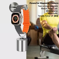 Apple Watch szilikon szíj mágneses csattal - 38-49mm, szürke-narancs 5